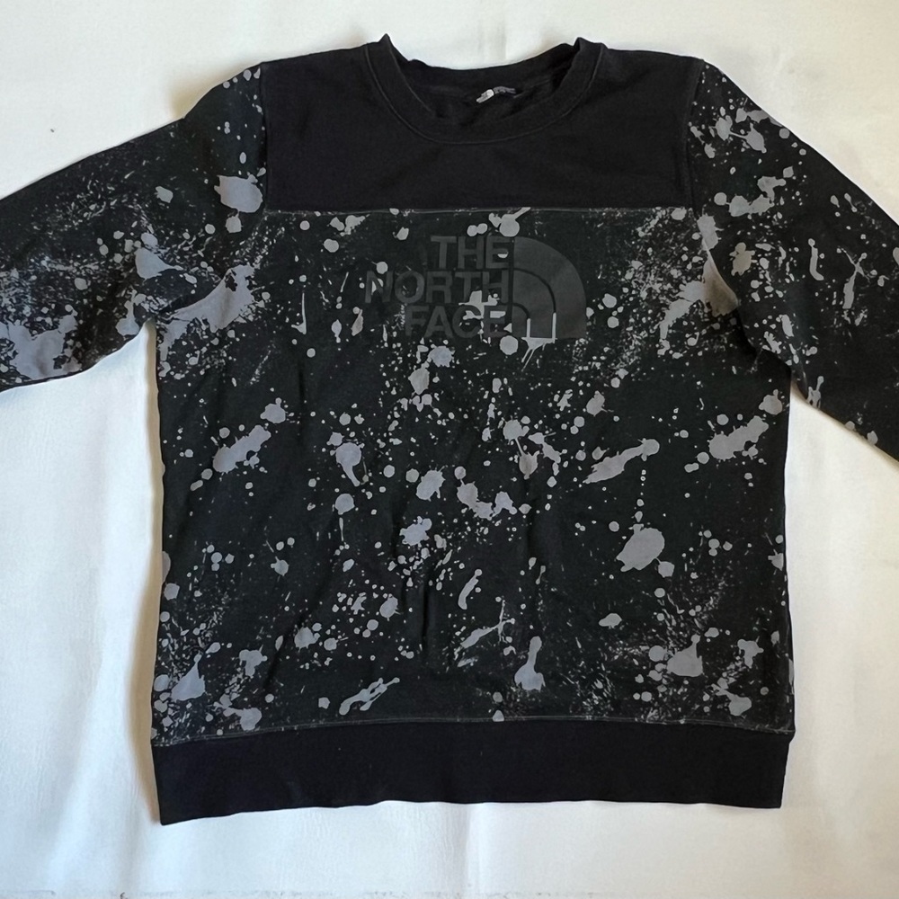 The North Face Black and Gray Splatter Sweatshirt
